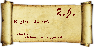 Rigler Jozefa névjegykártya